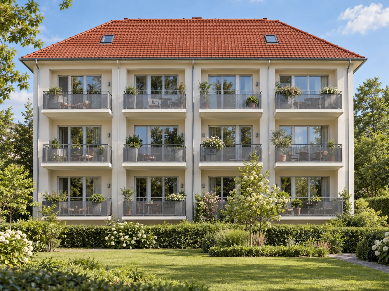 Illustrative Außenansicht des Nordhofs